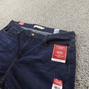 NEW Levis Jeans Womens 20 Dark Blue Denim Pants Mid Rise Boot Stretch Western
